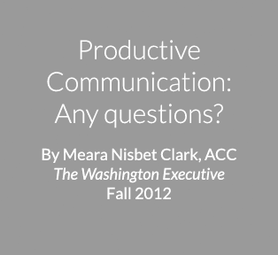 Productive Communication Questions